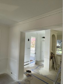 Colonial restoration — hallway and door detail