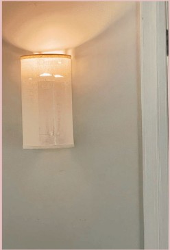 Wall sconce lighting detail