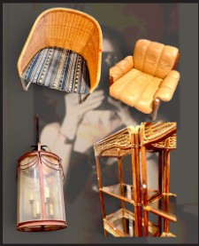 Rattan furniture and lighting styling