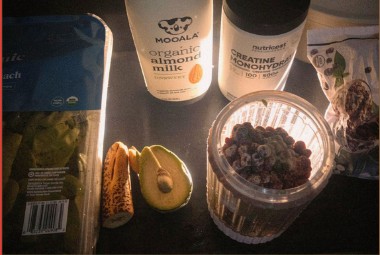 Healthy snacks and nutrition styling